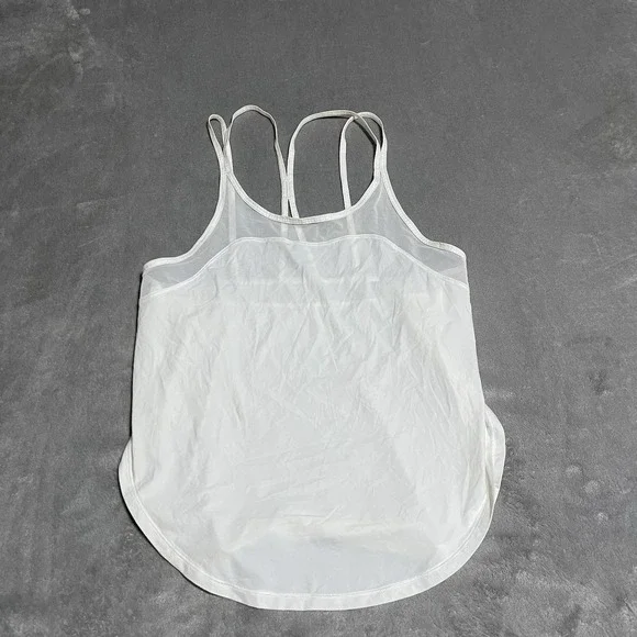 Lululemon Anew Singlet Tank Top Womens 4 White Activewear Sporty Workout - Picture 1 of 5